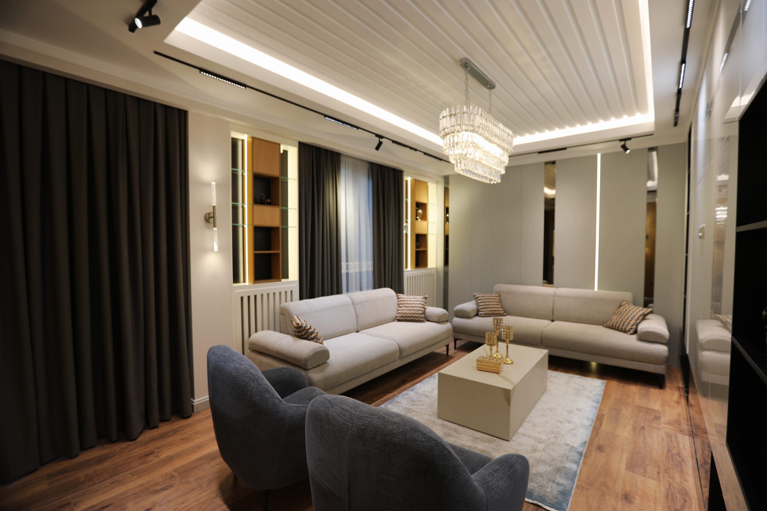 Livingroom Interior Design Fit-out in Istanbul
