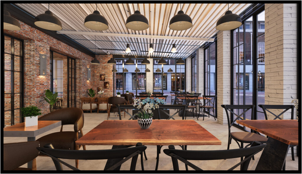 Industrial Style Cafe Interior Design
