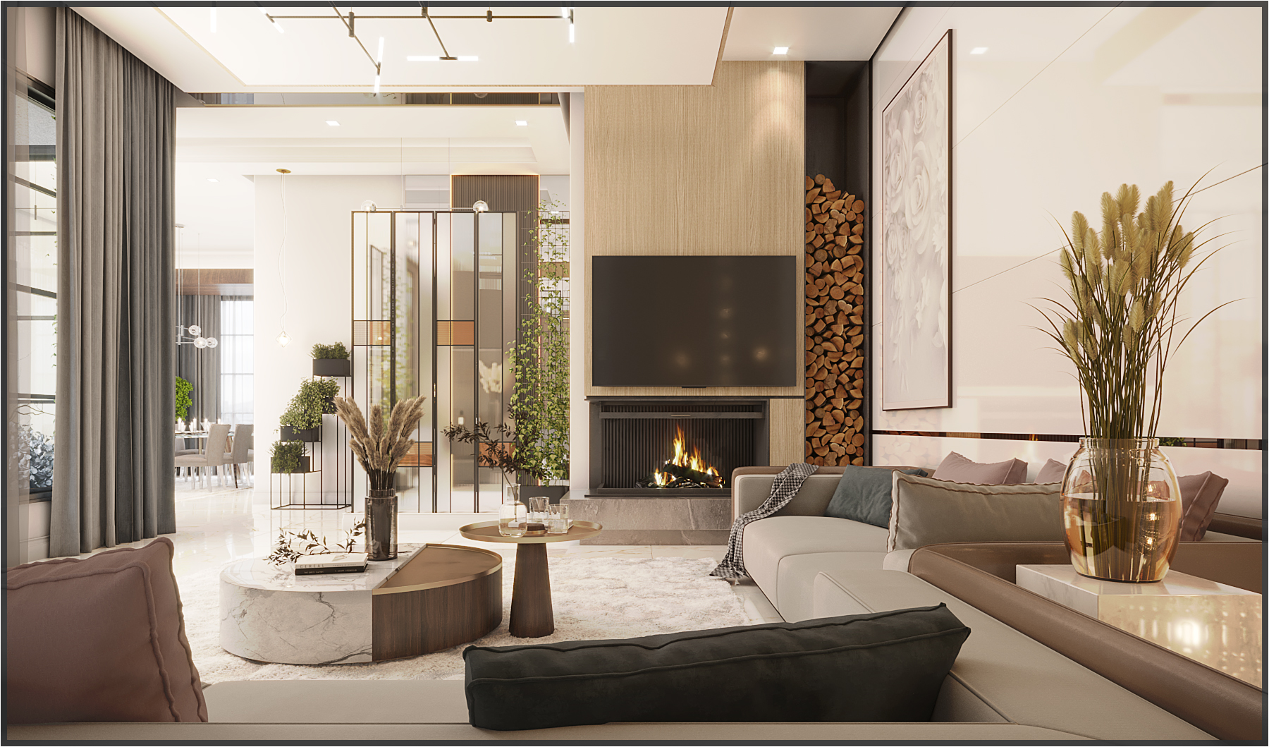 Modern Villa Living Room Interior Design