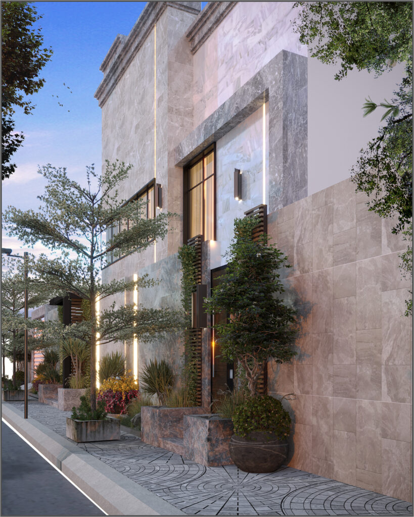 modern villa facade design in Saudi Arabia