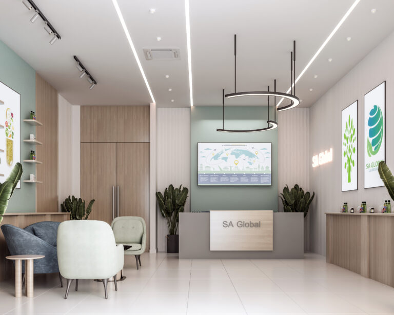 Modern Pharmaceutical Company Reception Design