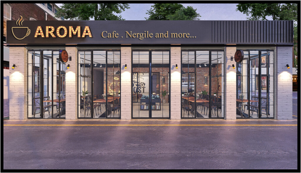 Industrial Style Cafe Interior Design