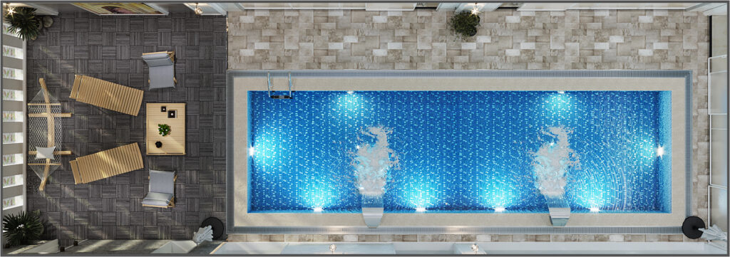 villa pool interior design
