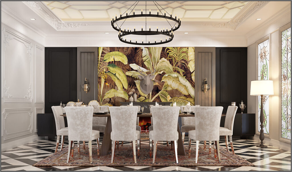 Royal Classic Villa Entrance and Majlis Design