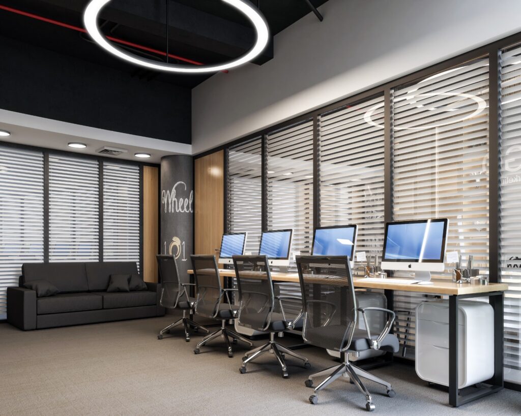 Digital Marketing Office Interior Design in Istanbul Modern Industrial