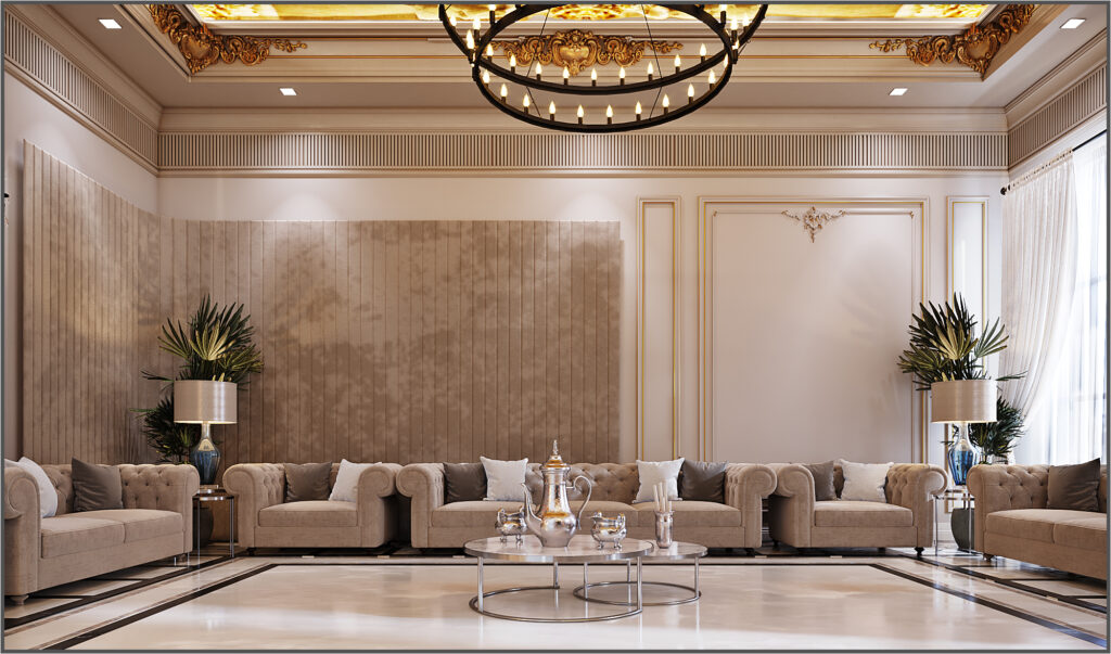 Classic Villa men majlis Interior Design