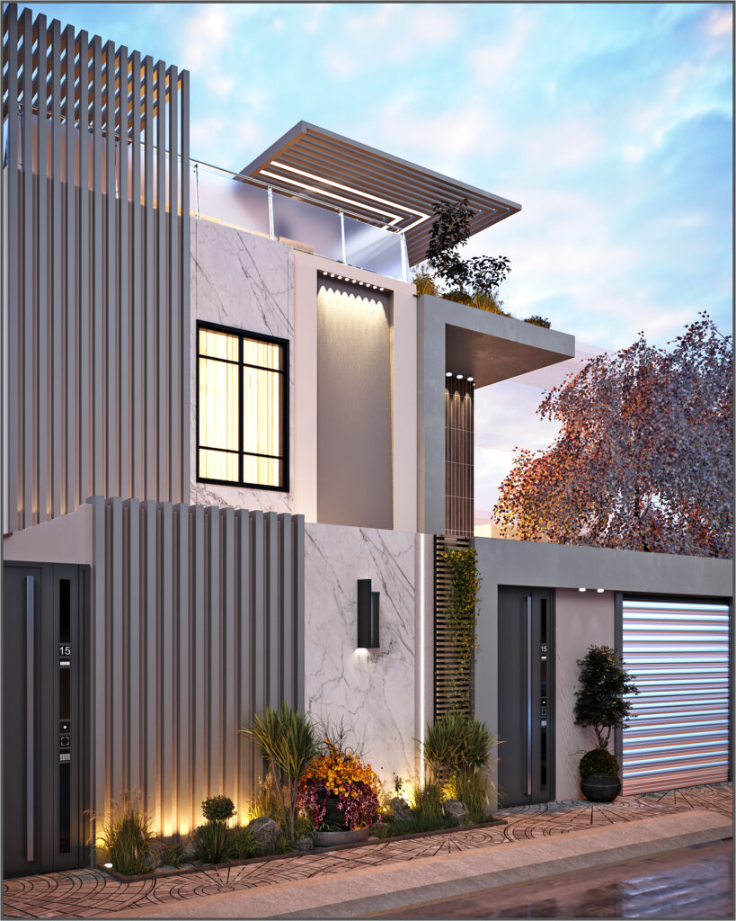 Modern Villa Facade Design in Saudi Arabia