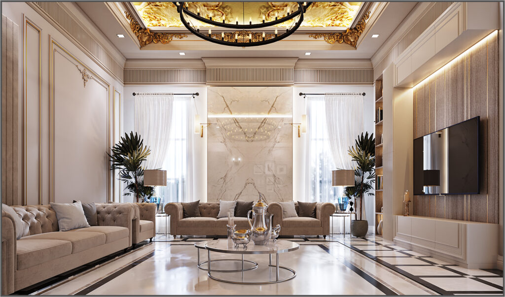 Classic Villa men majlis Interior Design