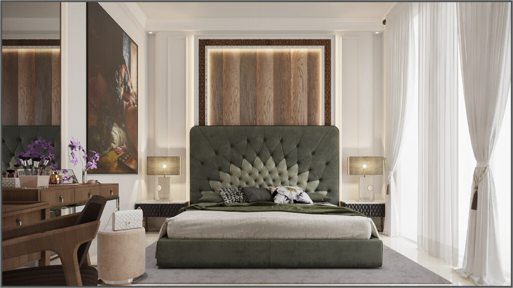 villa master bedroom interior design