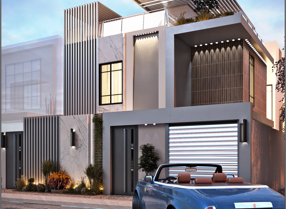 Modern Villa Facade Design in Saudi Arabia
