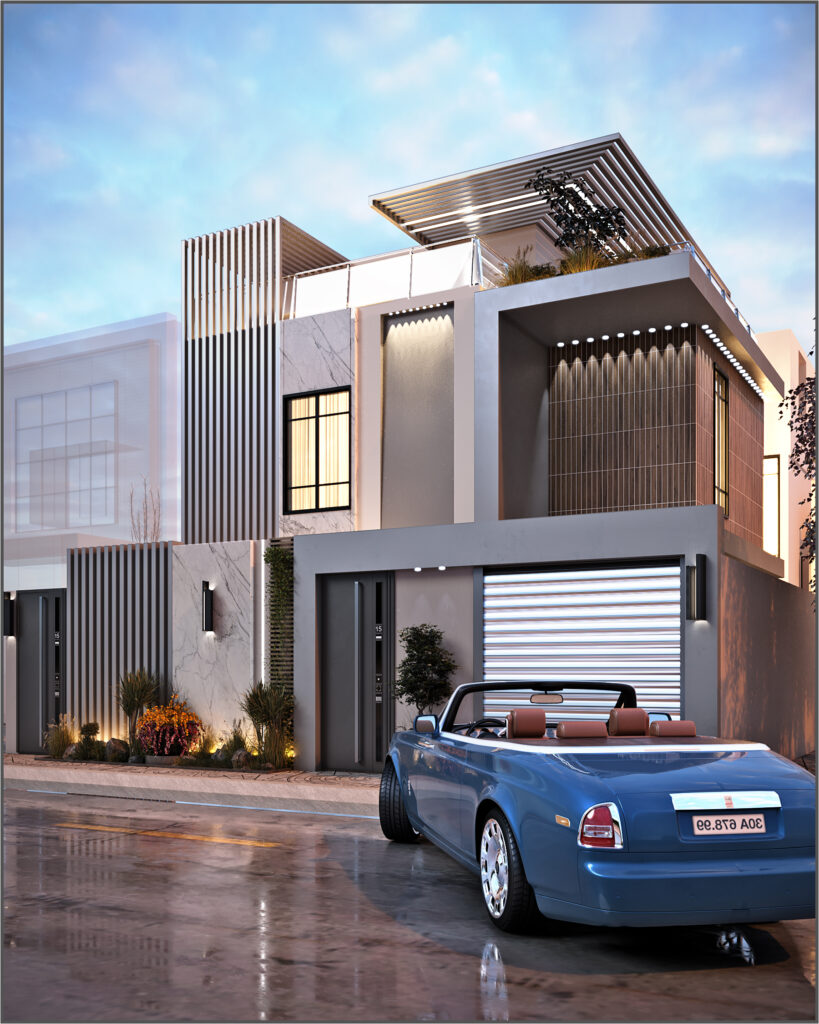 Modern Villa Facade Design in Saudi Arabia