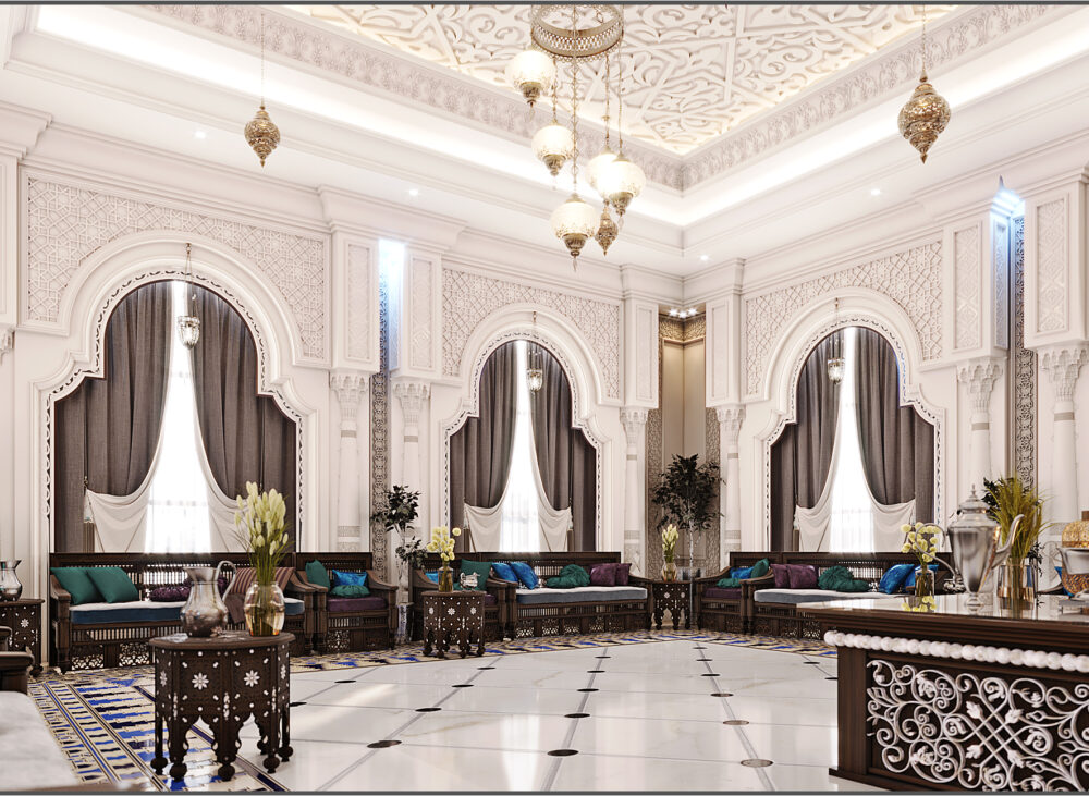 Luxury Moroccan Men Majlis Interior Design