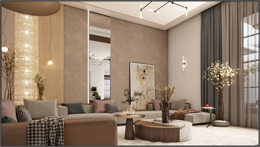 Modern Villa Living Room Interior Design