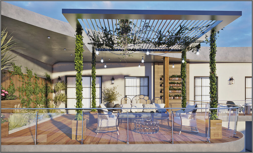 Villa terrace Interior Design in Libya