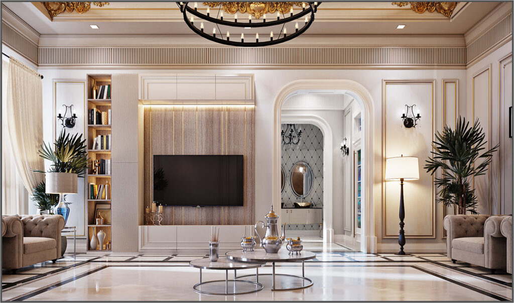 Classic Villa men majlis Interior Design