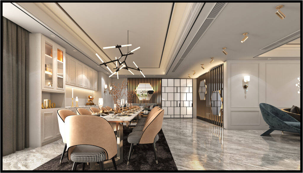 Luxury Neo-Classical Villa Living Room Design