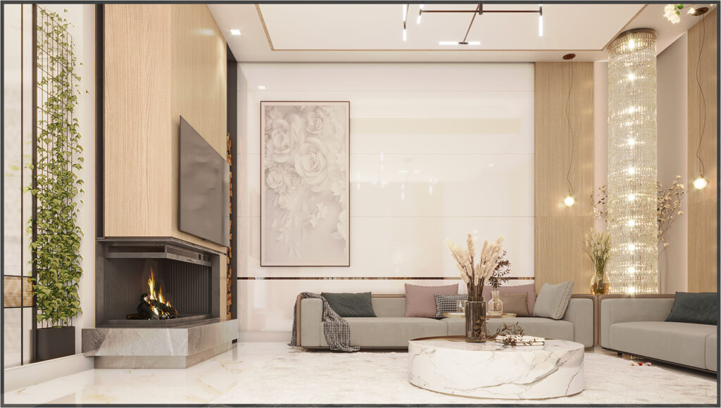 Modern Villa Living Room Interior Design