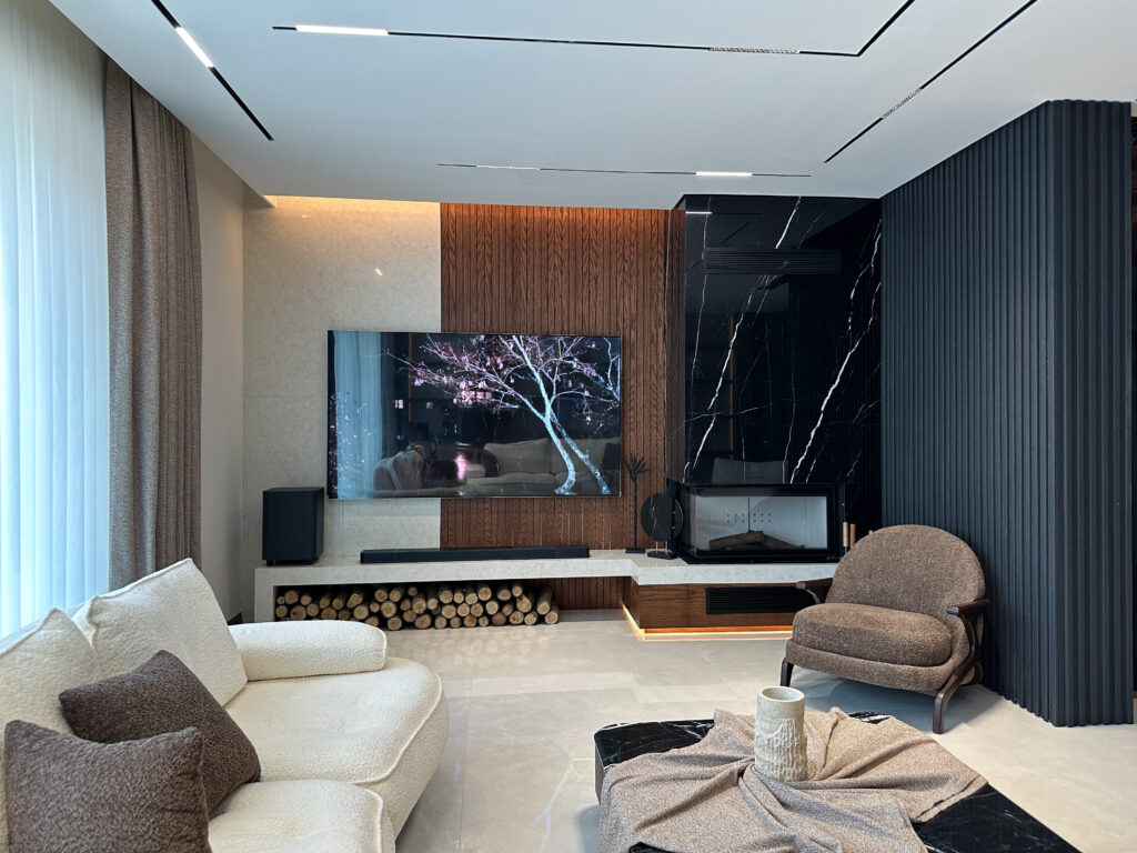 villa livingroom Interior design in istanbul