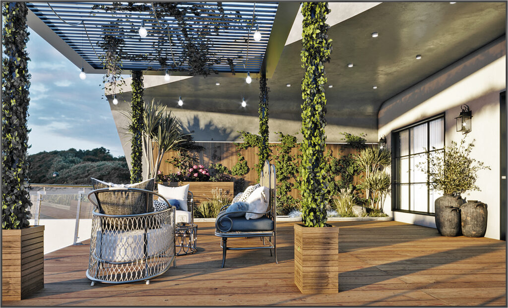 Villa terrace Interior Design in Libya