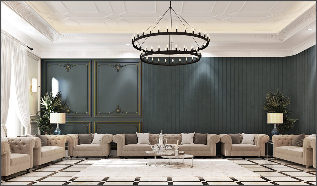 Royal Classic Villa Entrance and Majlis Design