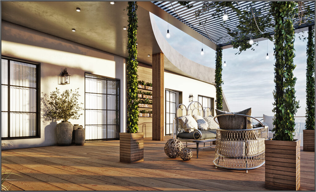 Villa terrace Interior Design in Libya