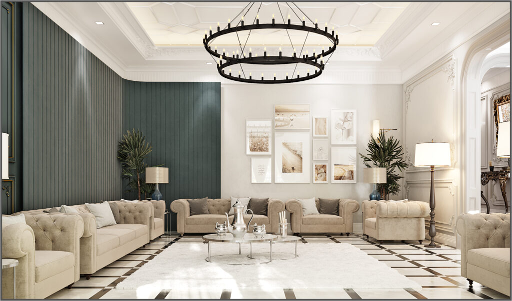 Royal Classic Villa Entrance and Majlis Design