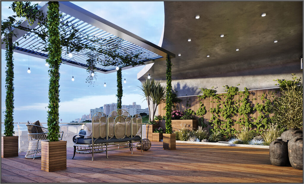 Villa terrace Interior Design in Libya