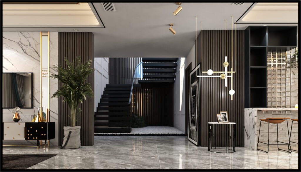 Luxury Neo-Classical Villa Living Room Design