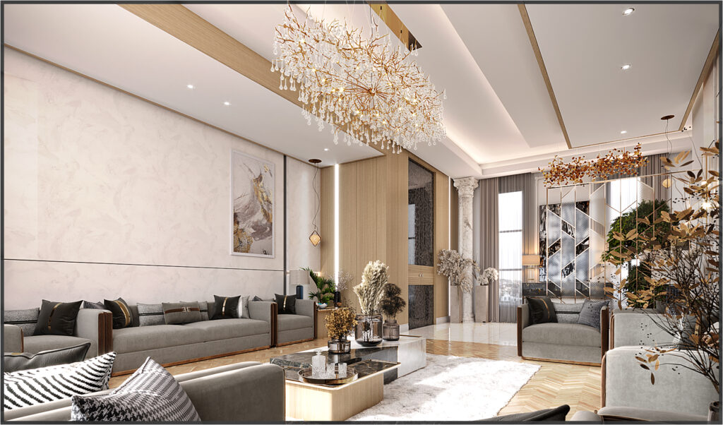 Modern Villa Living Room Interior Design