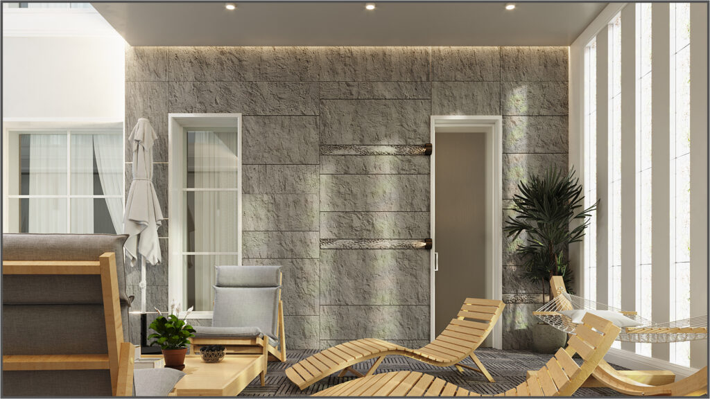 villa pool interior design