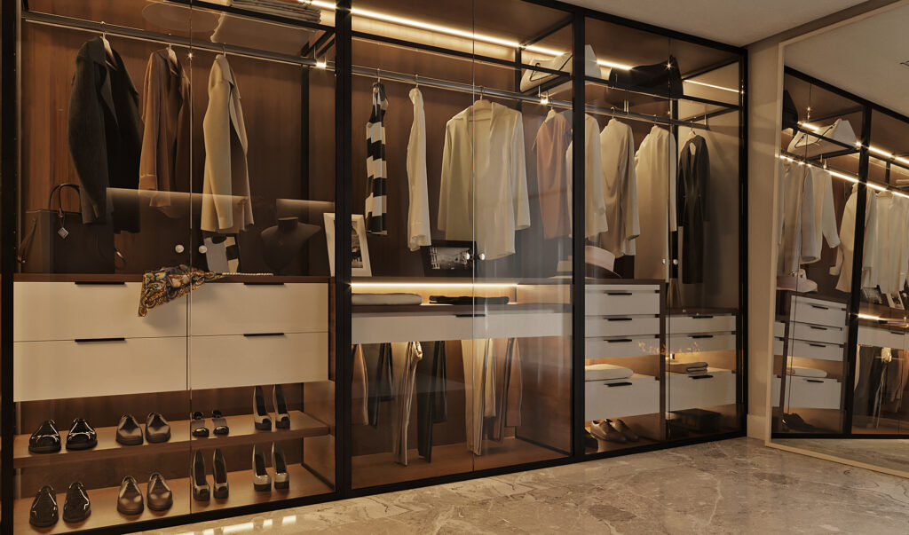 Dressings room Villa Interior Design in Istanbul