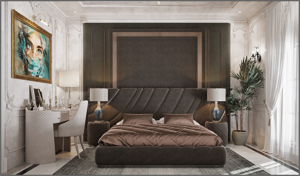 Classic Villa master bedroom Interior Design