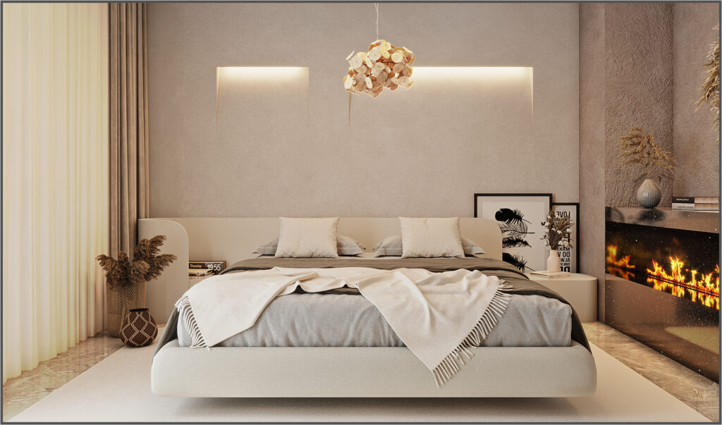 Master bedroom Villa Interior Design in Istanbul