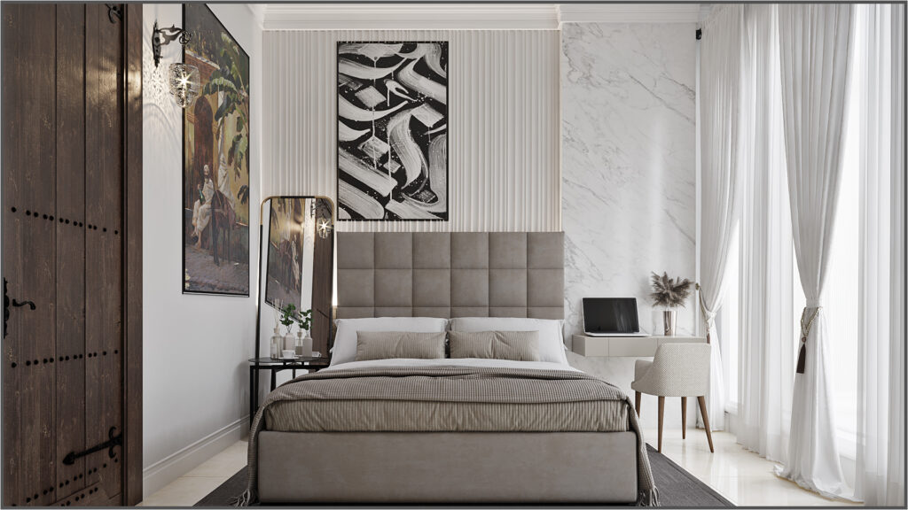 bedroom interior design in villa