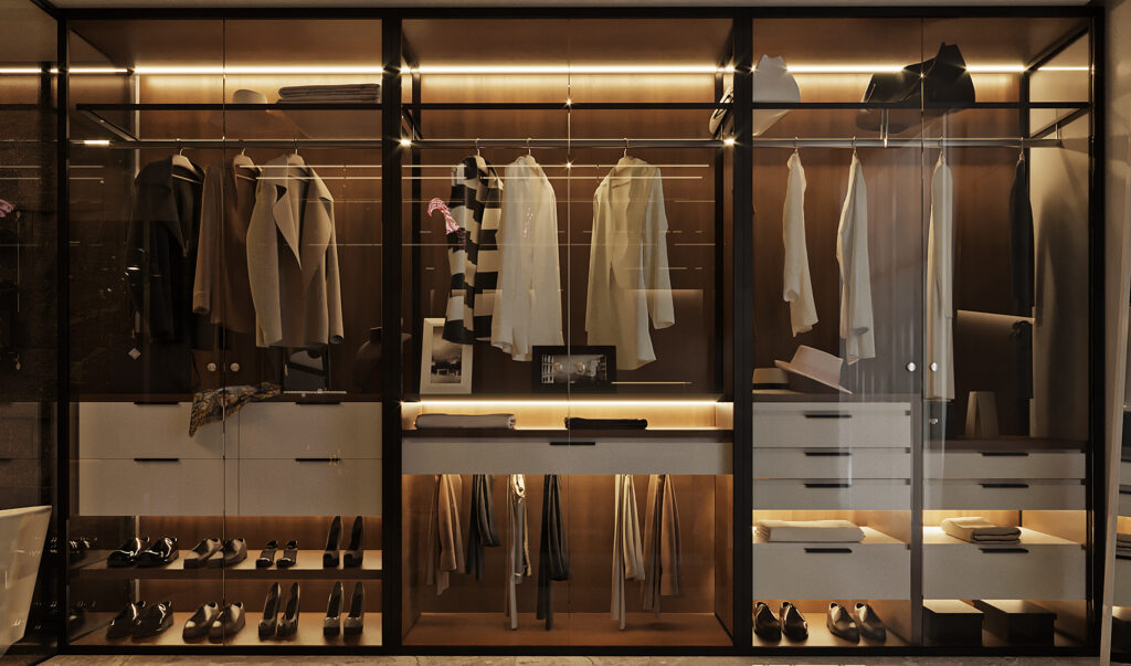 Dressings room Villa Interior Design in Istanbul