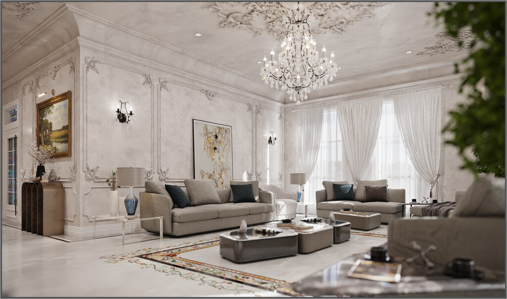 Classic Villa livingroom Interior Design
