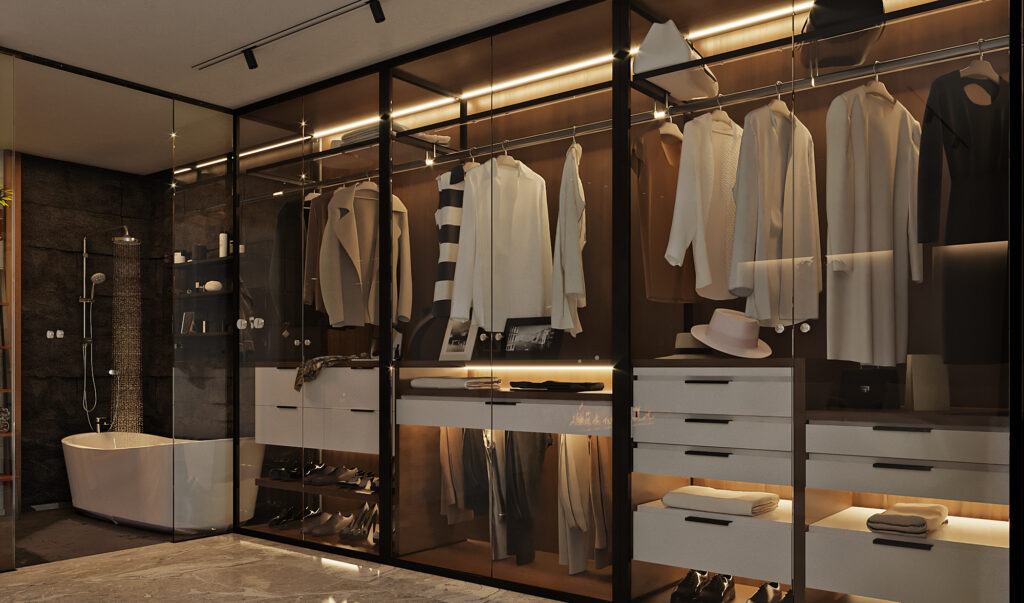 Dressings room Villa Interior Design in Istanbul