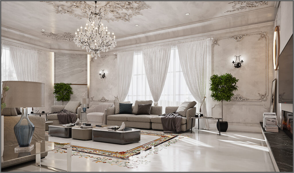 Classic Villa livingroom Interior Design