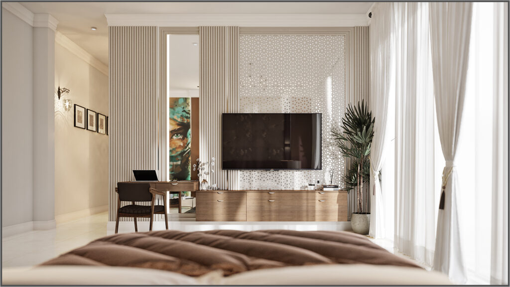 villa master bedroom interior design