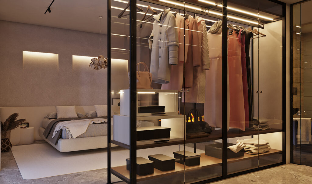 Dressings room Villa Interior Design in Istanbul