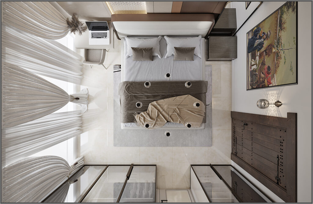 bedroom interior design in villa