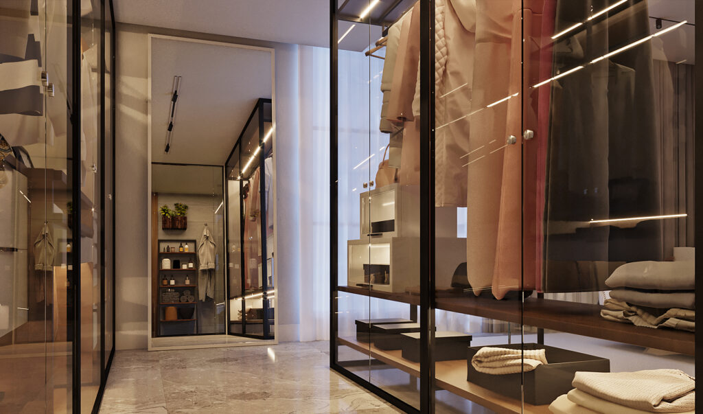 Dressings room Villa Interior Design in Istanbul