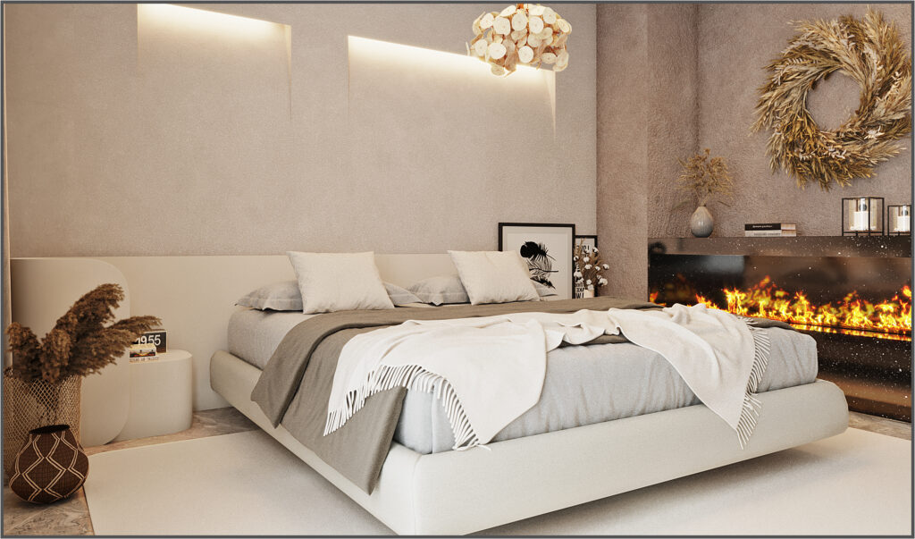 Master bedroom Villa Interior Design in Istanbul
