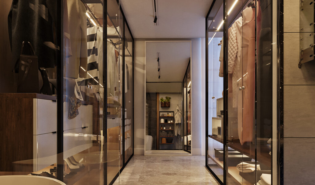 Dressings room Villa Interior Design in Istanbul