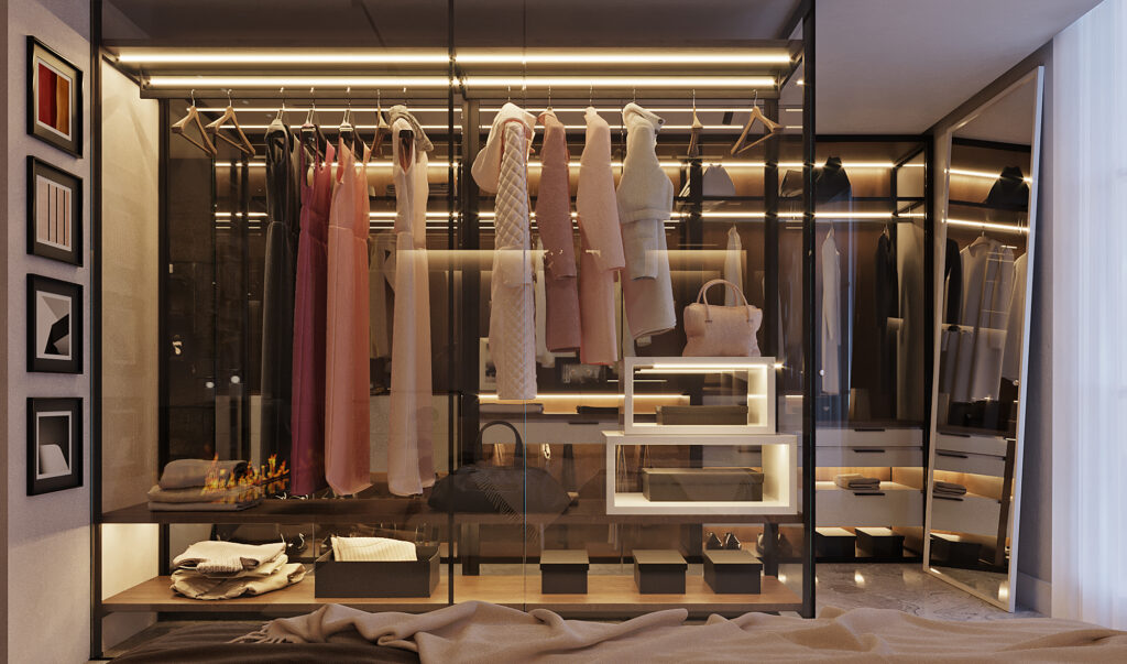 Dressings room Villa Interior Design in Istanbul