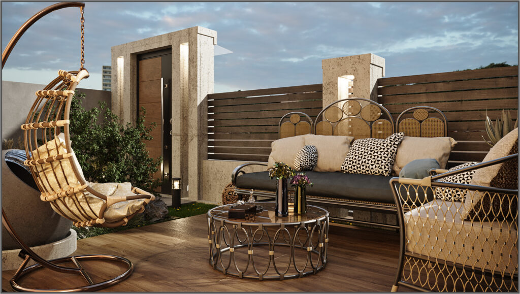 villa garden interior design