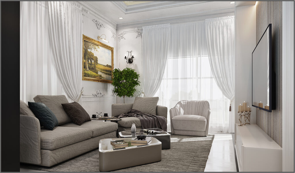 Classic Villa master bedroom Interior Design