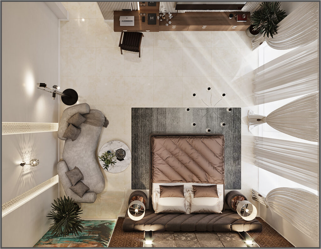 villa master bedroom interior design