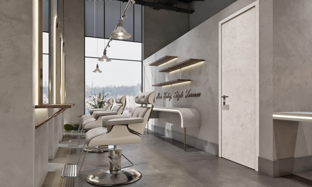 Industrial Men’s Barbershop Interior Design – Istanbul