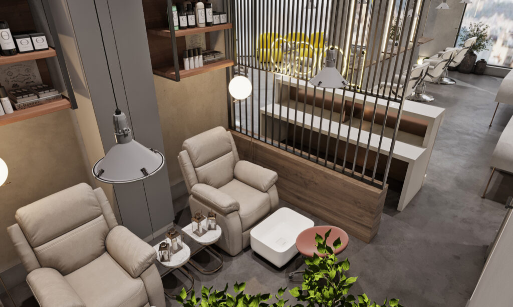 Industrial Men’s Barbershop Interior Design – Istanbul